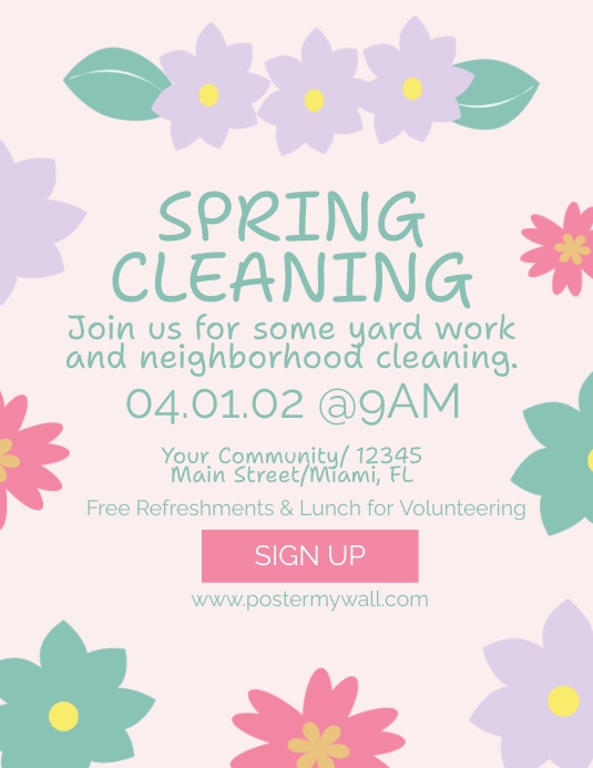 Spring Cleaning Flyer Template | PosterMyWall