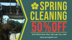 Spring Cleaning Sale Advert Display Banner template