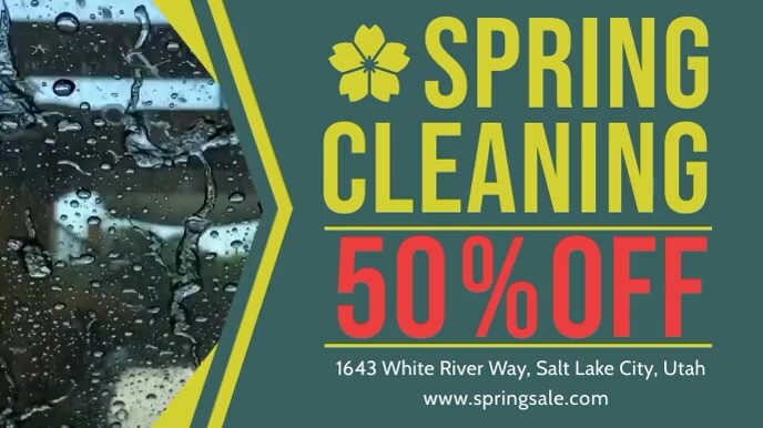 Clean Spring Banner Spring Cleaning Sale Banner