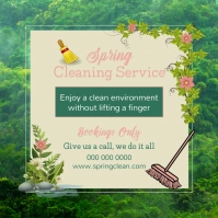 Spring Cleaning Service Ad Instagram Image template