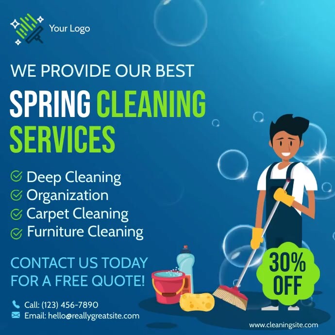 Spring cleaning service advertisement
