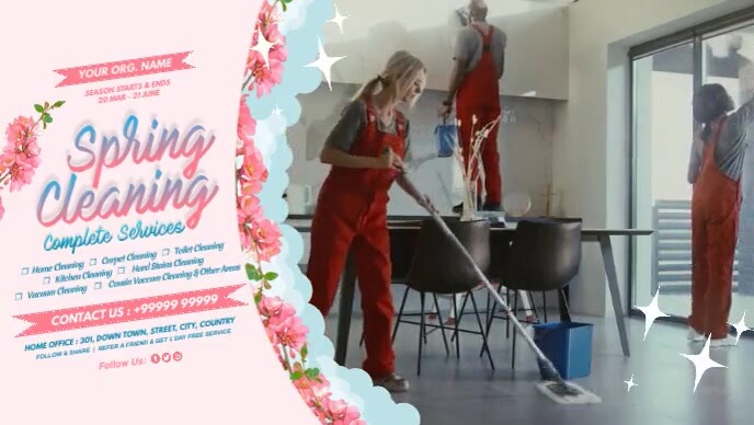 Copy of Spring Cleaning Service Display Template | PosterMyWall