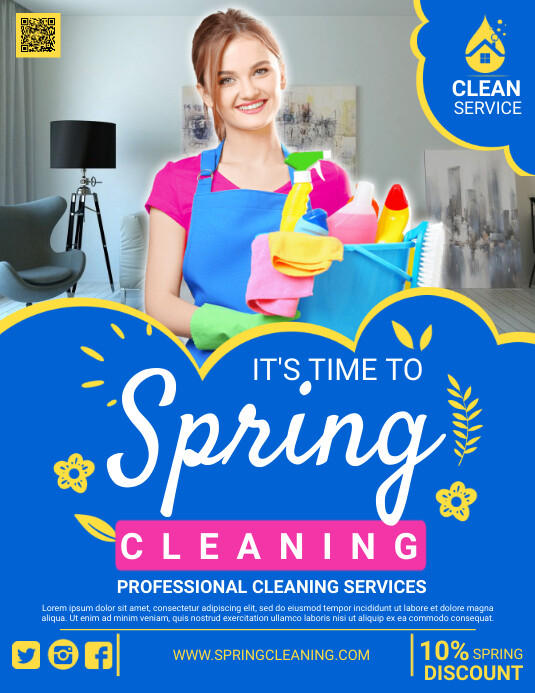 Spring Clean Flyer Spring Cleaning Service Flyer Template | PosterMyWall