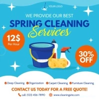 Blue Spring Cleaning Service Instagram Video Square (1:1) template