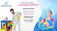 Spring Cleaning Services Flyer Tampilan Digital (16:9) template