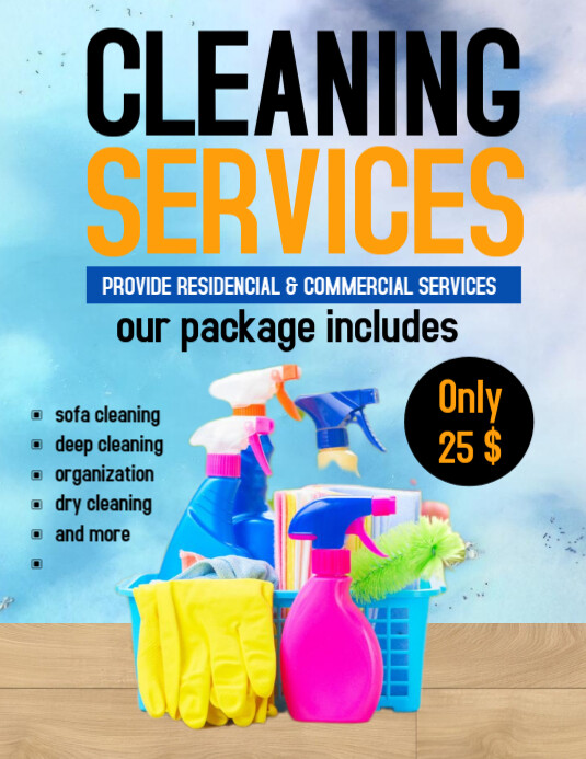 Spring cleaning services flyer Pamflet (VSA Brief) template