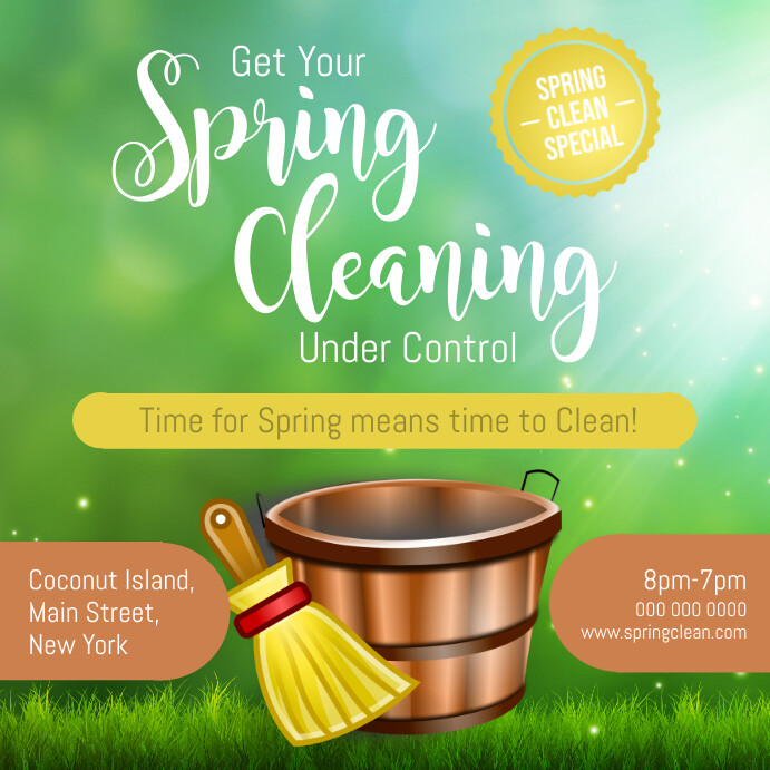 Spring Clean Invitation Spring Cleaning Special Instagram Image Template | PosterMyWall