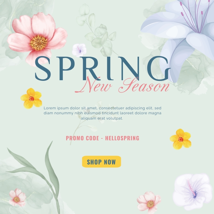 Spring Collection Publicación de Instagram template