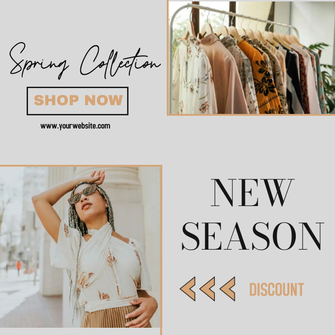 Shopify Header Spring Collection Spring collection Template | PosterMyWall