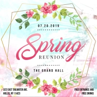 Spring College Party Invitation Design Instagram na Post template