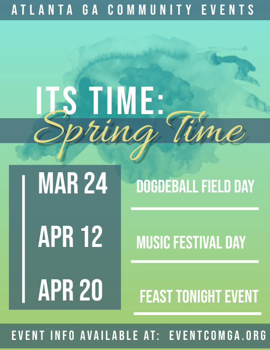 Spring Cmmunity Event Spring Community Events Template | PosterMyWall