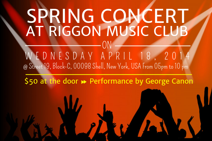 Spring Concert Poster Template | PosterMyWall