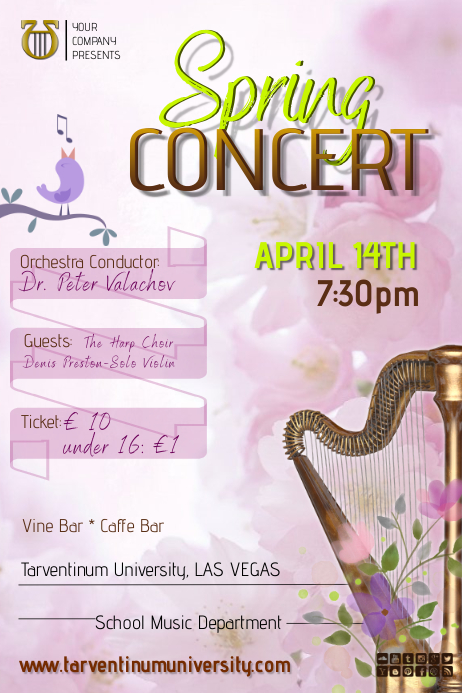 Spring Concert Graphics Spring Concert Flyer Template 2023 Spring Concert April 29 — The