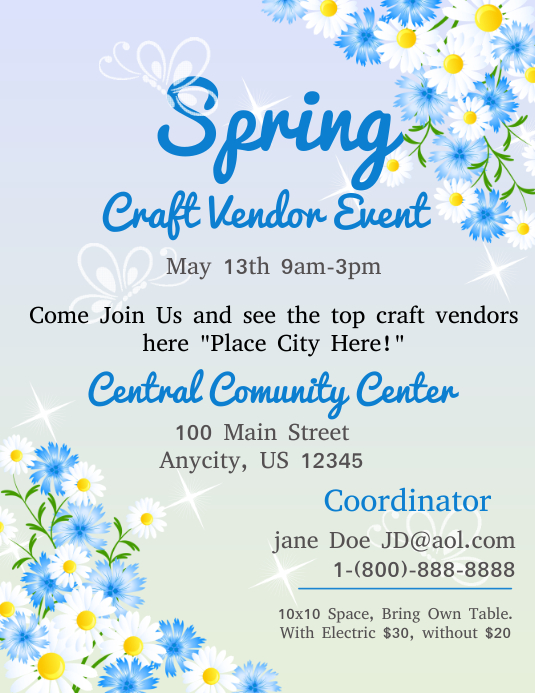Spring Craft Vendor Event Template | PosterMyWall