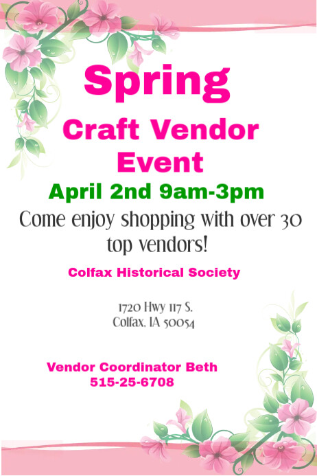 Spring Craft Vendor Event Flyer Template | PosterMyWall