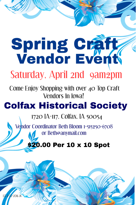 Spring Craft Vendor Event Flyer Template | PosterMyWall