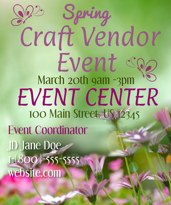 Spring Craft Vendor Event Template | PosterMyWall