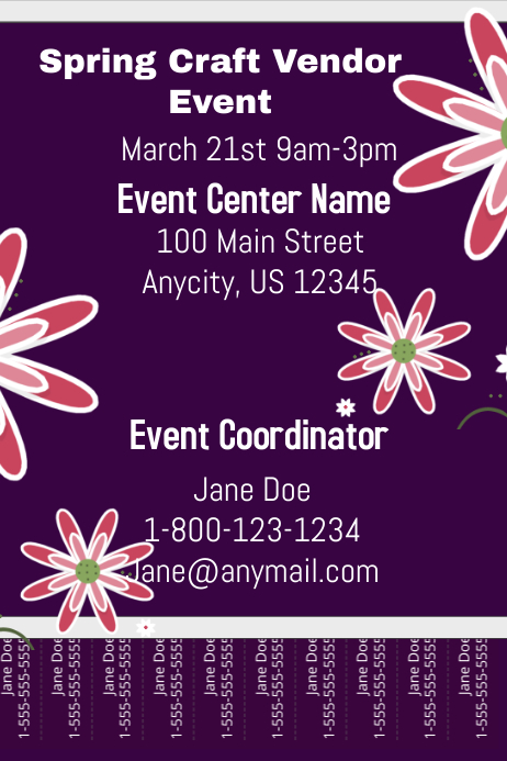 Spring Craft Vendor event Template | PosterMyWall