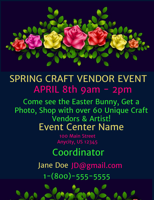 Spring Craft Vendor Event Template | PosterMyWall