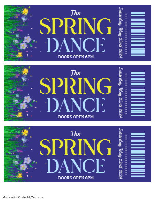 Spring Dance Header Spring dance Template | PosterMyWall