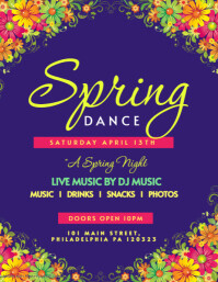 Spring Dance Header Spring Dance Template | PosterMyWall
