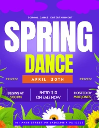 Spring dance Folder (US Letter) template