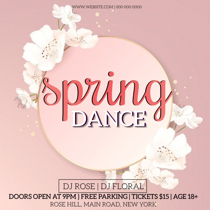 SPRING dance PARTY EVENT AD TEMPLATE | PosterMyWall