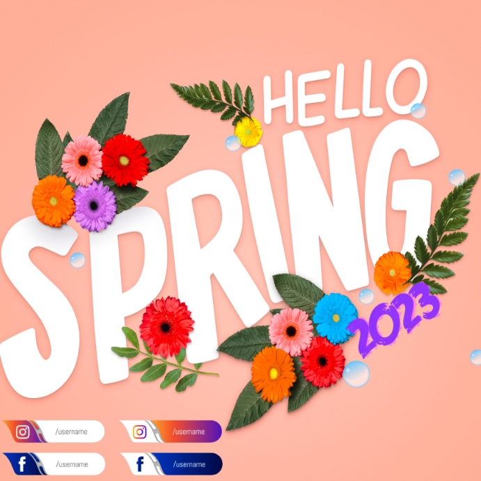 spring day Instagram-bericht template