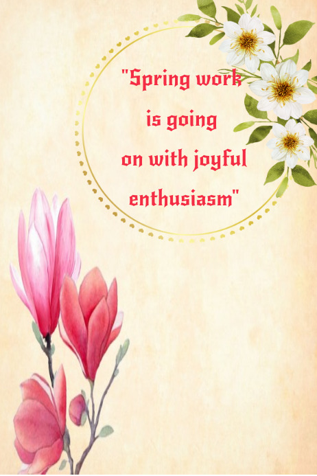 spring day Poster template