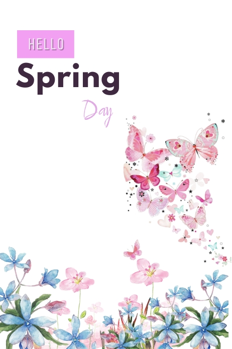 Spring Block Poster Spring Day Poster Template | PosterMyWall