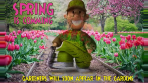 Spring Gardening Digitalt display Template