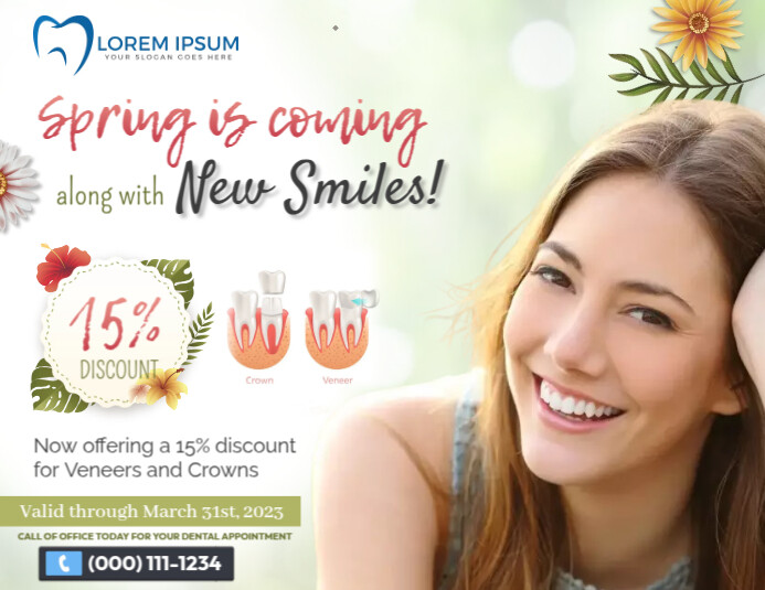 Spring Dentist Ads Template | PosterMyWall