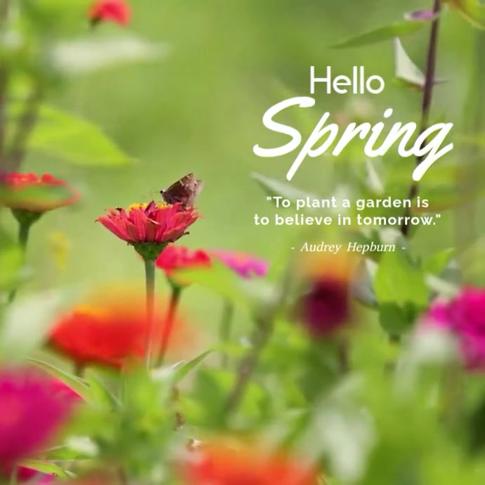 spring Post Instagram template