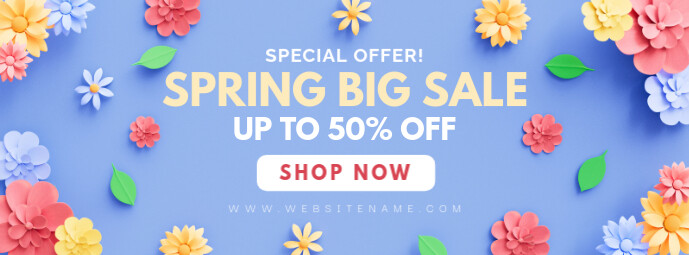spring Facebook-omslagfoto template