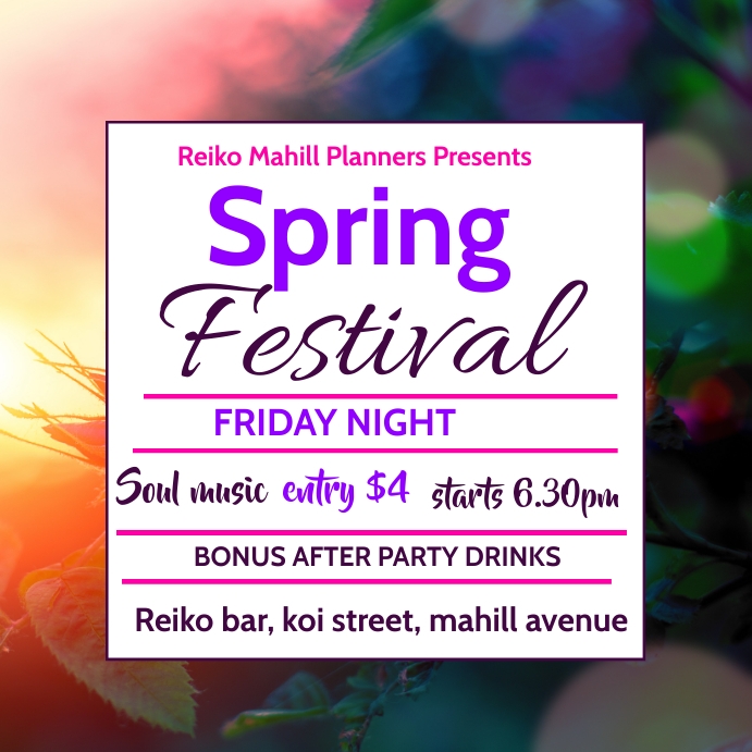 SPRING Template | PosterMyWall