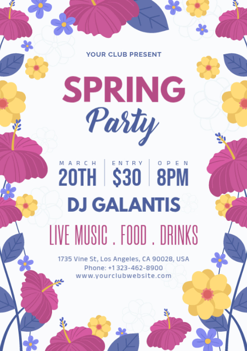 Spring Templete Plates spring Template | PosterMyWall