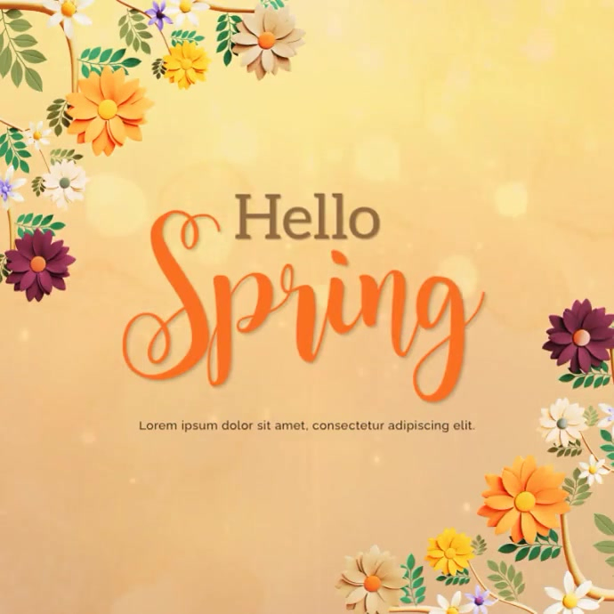 spring Post Instagram template