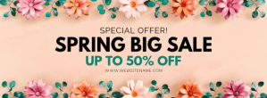 Brown Spring Sale Facebook-coverfoto Template
