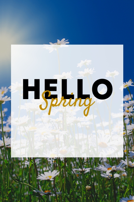 SPRING 海报 template