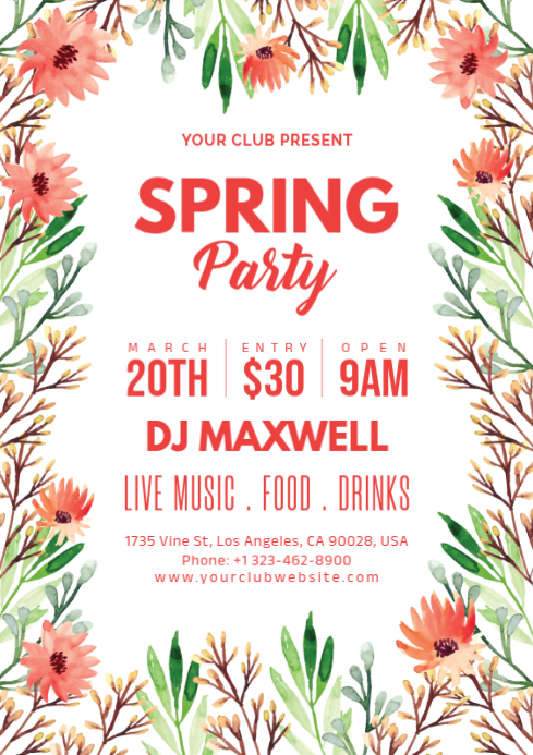 Modèle spring | PosterMyWall