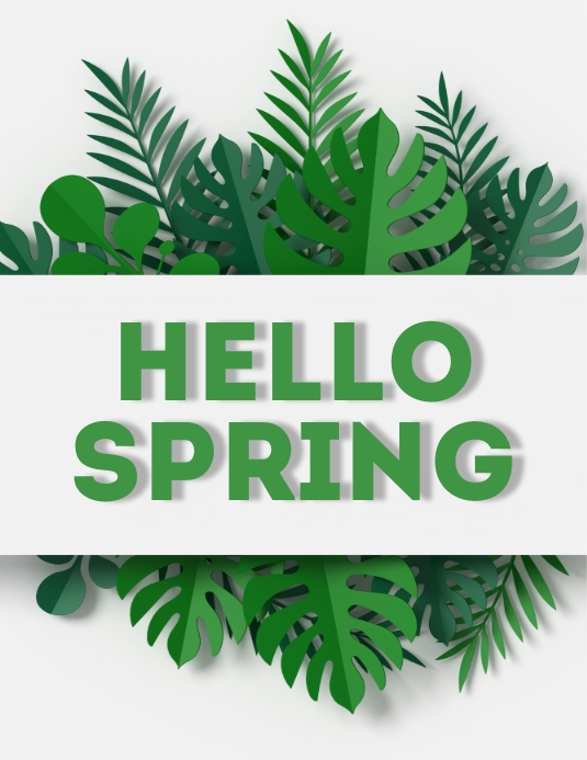 SPRING Flyer (format US Letter) template