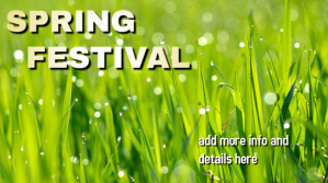 Yellow spring festival Digitalt display Template