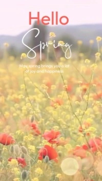spring Digital Display (9:16) template