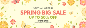 spring Encabezado de Twitter template
