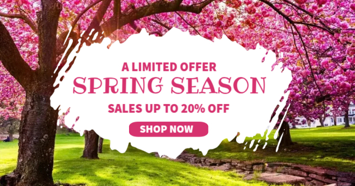 Spring Season Sale Ad Banner Design Template | PosterMyWall