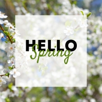 Hello Spring Instagram Post. Template | PosterMyWall