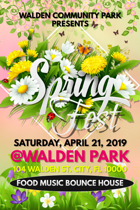 Spring Block Poster Spring Template | PosterMyWall