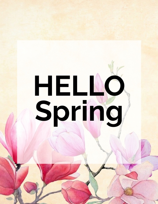 SPRING 传单(美国信函) template