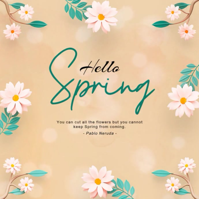 spring Post Instagram template