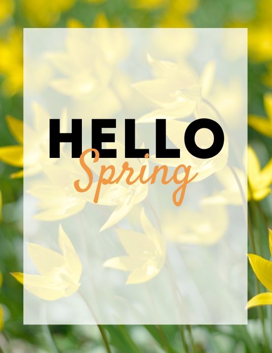 SPRING Løbeseddel (US Letter) template